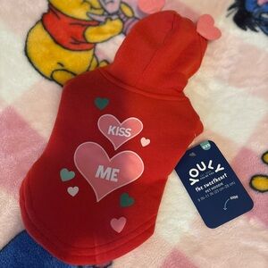 Red Heart Dog Hoodie by The Sweethart